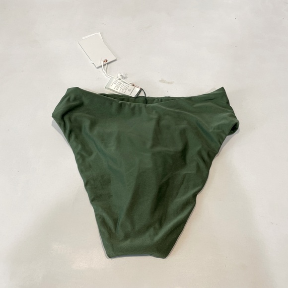 Olive Good American High-Waisted Swim Bikini Bottoms Size 0 (xs) - Picture 3 of 4